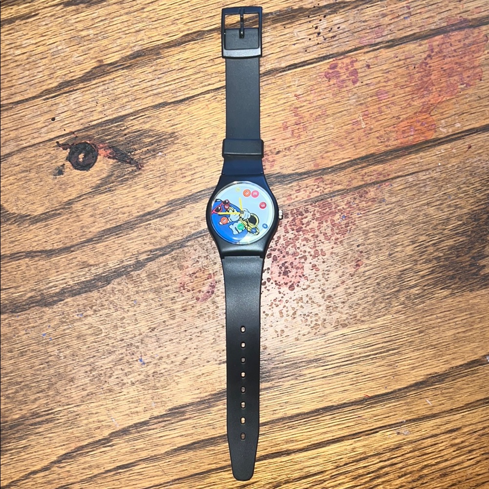 Vintage Saxophone Playing Blue M&M Watch (1996)